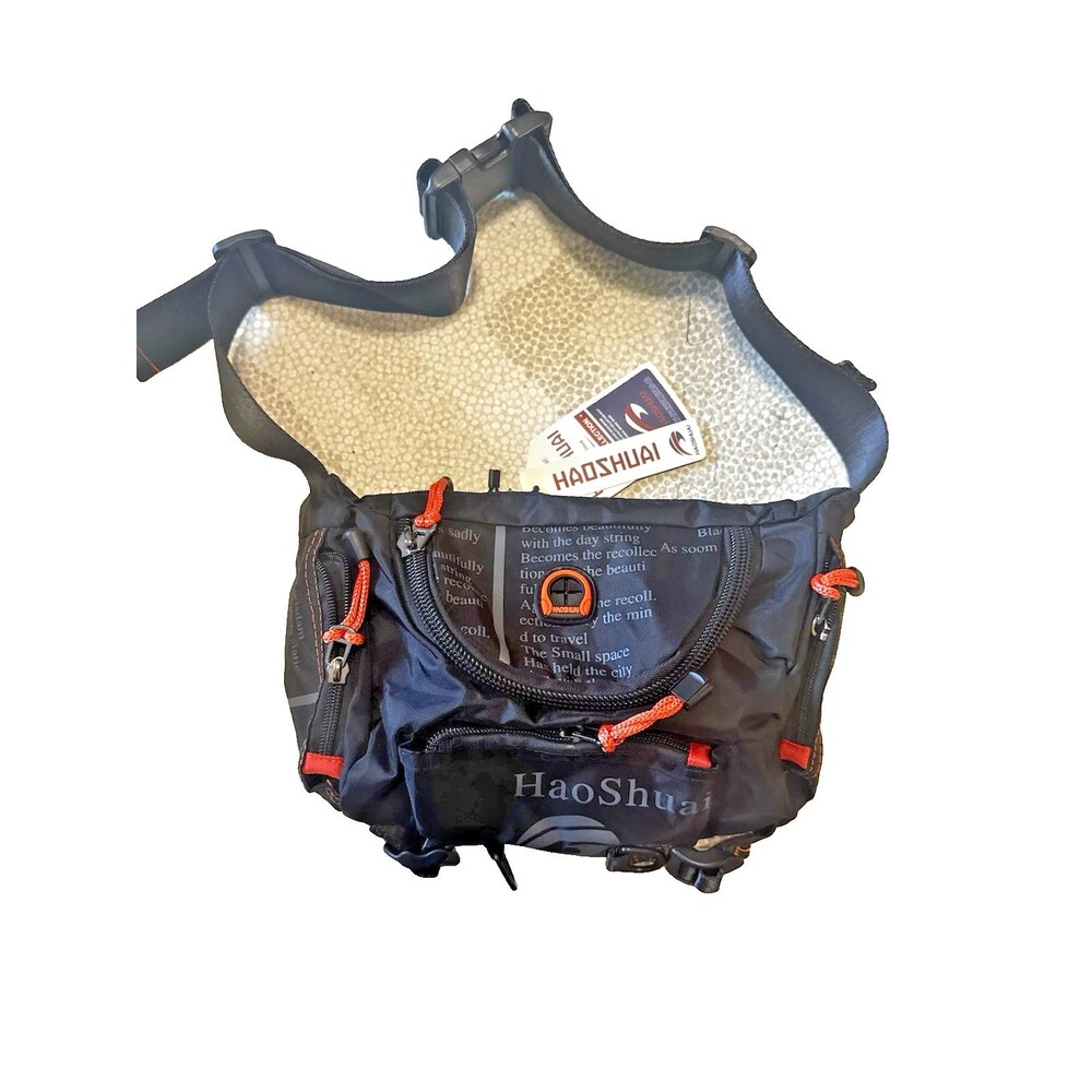HaoShuai Hiking Waist Bag NWT Black Outdoor Climbing Fanny Pack Crossbody